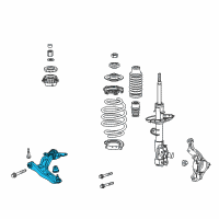 OEM 2009 Honda Fit Arm Assembly, Right Front (Lower) Diagram - 51350-TK6-A01