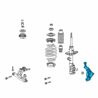 OEM 2013 Honda Insight Knuckle, Left Front Diagram - 51216-TM8-A10