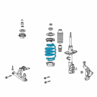 OEM Honda Insight Spring, Front Diagram - 51401-TM8-A03