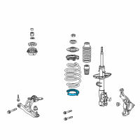 OEM 2014 Honda Insight Rubber, Spring Seat Diagram - 51684-TM8-003
