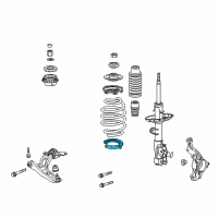 OEM 2012 Honda Insight Rubber, Spring Seat Diagram - 51684-TM8-003