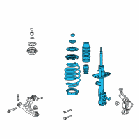 OEM 2010 Honda Insight Shock Absorber Assembly, Right Front Diagram - 51610-TM8-A03