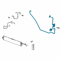 OEM Chevrolet Traverse Cooler Pipe Diagram - 84350785