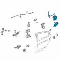 OEM Acura TL Lock Assembly, Right Rear Door Diagram - 72612-SEP-A01