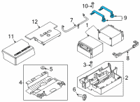 OEM 2022 Ford F-150 BRACKET - BATTERY HOLD DOWN Diagram - ML3Z-10753-B