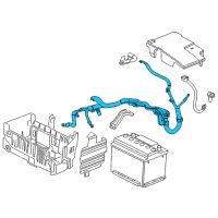 OEM 2013 Chevrolet Cruze Positive Cable Diagram - 39003901