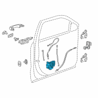 OEM 2020 Cadillac Escalade Lock Assembly Diagram - 13533594