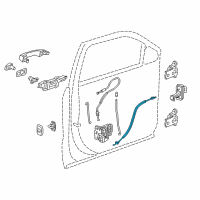 OEM 2015 Cadillac Escalade ESV Lock Cable Diagram - 23140714
