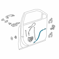 OEM 2017 Cadillac Escalade ESV Lock Cable Diagram - 23140714