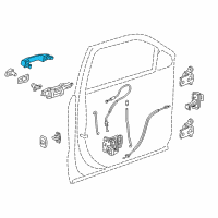 OEM 2019 GMC Yukon Handle, Outside Diagram - 13585377