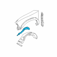 OEM 2000 GMC Jimmy Shield, Front Wheelhouse Splash Diagram - 15679118