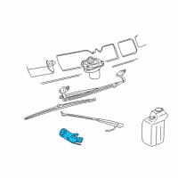 OEM 1987 Dodge B250 Motor-W/WASHER Reservoir-Black-W Diagram - 4762319