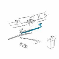 OEM 1994 Dodge B350 Wiper Linkage Diagram - 3730954