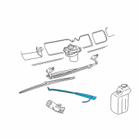 OEM 1993 Dodge B350 Windshield Wiper Arms Diagram - 55155149