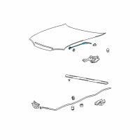 OEM 2004 Hyundai Accent Rod Assembly-Hood Stay Diagram - 81170-25000