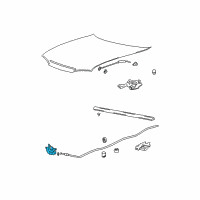 OEM 2000 Hyundai Accent Latch Assembly-Hood Diagram - 81130-25000