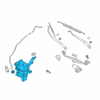 OEM Windshield Washer Reservoir Assembly Diagram - 98620-2V100
