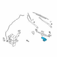 OEM 2016 Hyundai Veloster Windshield Wiper Motor Assembly Diagram - 98110-2V000