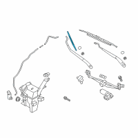 OEM 2017 Hyundai Sonata WIPER Blade 18'' -Hybrid Diagram - 99H09-AK018-H