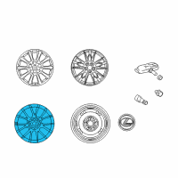 OEM Lexus Wheel, Disc Chrome P Diagram - 4261A-53280