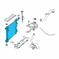 OEM Jeep Grand Cherokee Engine Cooling Radiator Diagram - 55038002AI