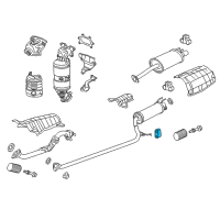 OEM Honda Civic Rubber, Exhuast Mounting Diagram - 18215-TR0-A01