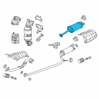 OEM 2015 Honda Civic Muffler, Exhuast Diagram - 18307-TR6-A21