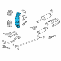 OEM Acura ILX Exhaust Converter Diagram - 18160-R2A-M00