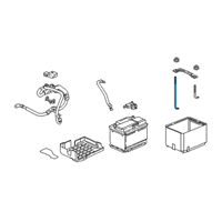 OEM 2019 Honda Civic Bolt, Battery Setting (174MM) Diagram - 31513-TBA-C00