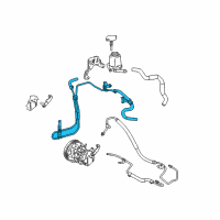 OEM 2005 Pontiac Vibe Hose, P/S Gear Outlet & P/S Fluid Reservoir Inlet Diagram - 88971035