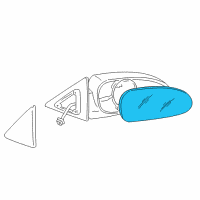 OEM 2005 Kia Optima Outside Rear View Mirror & Holder Assembly, Right Diagram - 876213C850