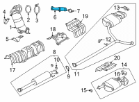 OEM 2021 Hyundai Sonata Muffler Assy-Front Diagram - 28610-L0900