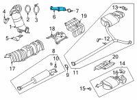 OEM Kia K5 MUFFLER ASSY-FRONT Diagram - 28610L0900