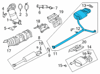 OEM 2022 Hyundai Sonata Muffler Assy-Rear, Rh Diagram - 28711-L0900