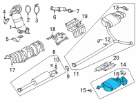 OEM 2022 Hyundai Sonata MUFFLER Assembly-Rear, LH Diagram - 28710-L1900