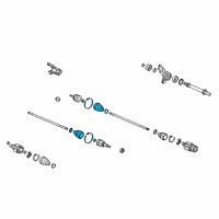 OEM Acura MDX Boot Set, Outboard Diagram - 44018-STX-A03