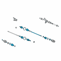 OEM 2007 Acura MDX Driveshaft Assembly, Passenger Side Diagram - 44305-STX-A02