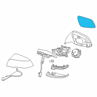 OEM 2019 BMW 230i Mirror Glass, Heated, Convex, Right Diagram - 51-16-7-441-036