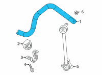 OEM 2021 GMC Sierra 2500 HD Stabilizer Bar Diagram - 84438109