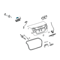 OEM 1998 Cadillac Catera License Lamp Bulb Diagram - 93190473