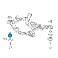OEM 2018 Lexus RX450h Cushion, Rear Suspension Member Body Mounting, Front Diagram - 52271-0E030
