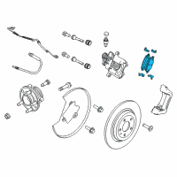 OEM 2014 Lincoln MKS Rear Pads Diagram - FG1Z-2200-A