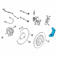 OEM 2013 Ford Flex Caliper Support Diagram - CT4Z-2B511-A