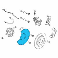 OEM 2017 Ford Explorer Splash Shield Diagram - DG1Z-2C028-B