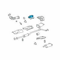 OEM 2014 Acura TSX Catalytic Converter Diagram - 18150-R40-A00