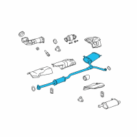 OEM 2014 Acura TSX Silencer Complete , Exhaust (R) Diagram - 18307-TL2-A03