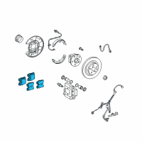 OEM 2011 Lexus LS600h Rear Disc Brake Pad Kit Diagram - 04466-0W020