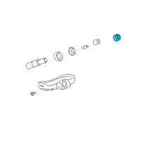 OEM 2009 Saturn Outlook Tire Pressure Indicator Sensor Nut Diagram - 17800699