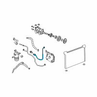 OEM GMC Yukon XL 2500 Front AC Hose Diagram - 22876351