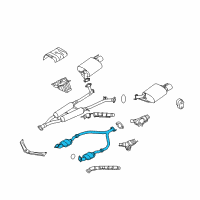 OEM Infiniti Front Exhaust Tube Assembly With Catalyzer Diagram - 20020-EH000